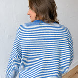 Piper Cardigan Mini Striped- Blue