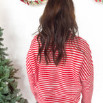 Piper Cardigan Mini Striped- Red - Ana Patricia Boutique