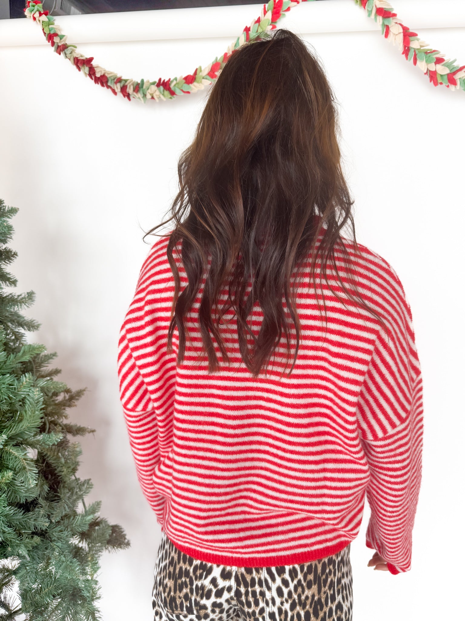 Piper Cardigan Mini Striped- Red - Ana Patricia Boutique