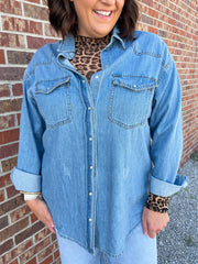 The Monroe Denim Button Up