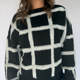 Black and White Check Sweater