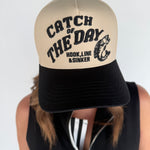 CATCH OF THE DAY 3D Embroidered Two-Tone Trucker Hat - Ana Patricia Boutique