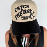 CATCH OF THE DAY 3D Embroidered Two-Tone Trucker Hat - Ana Patricia Boutique