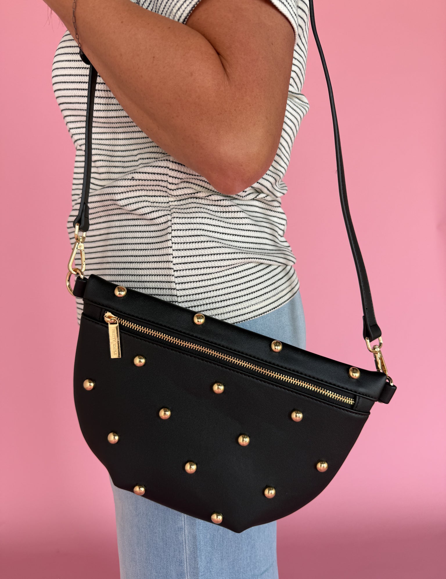 Gold Studded Westlyn Bum Bag - Ana Patricia Boutique