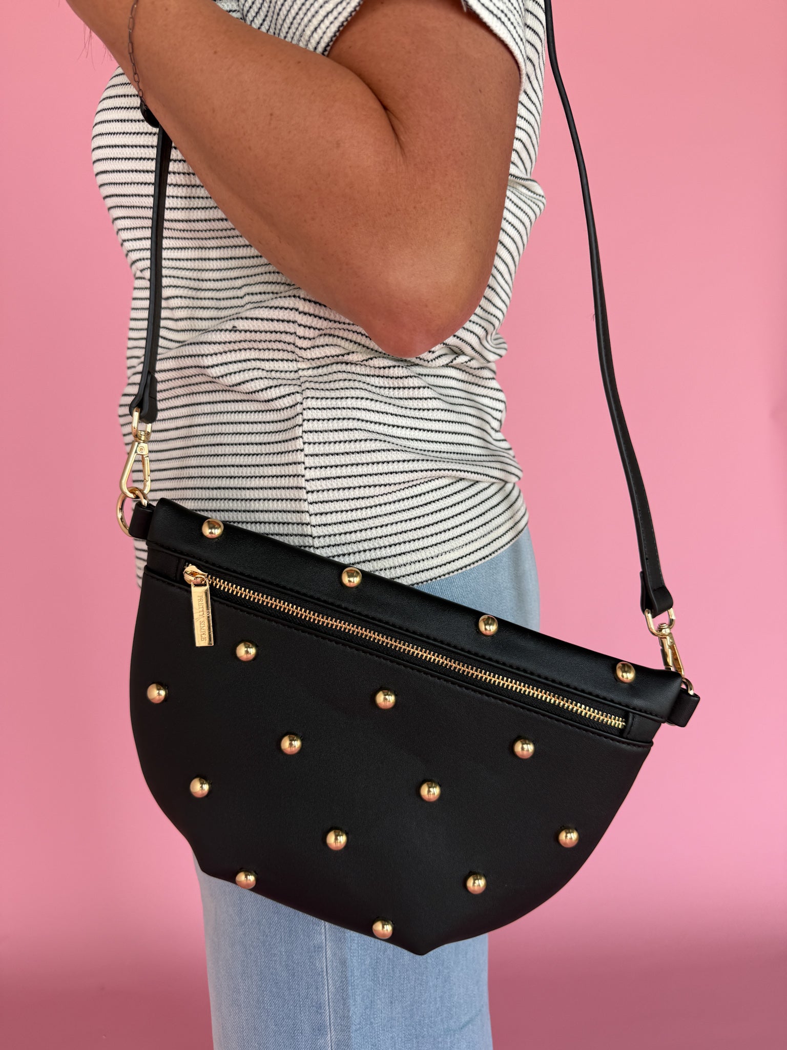 Gold Studded Westlyn Bum Bag - Ana Patricia Boutique
