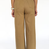 High Rise Twill Pants- Coffee