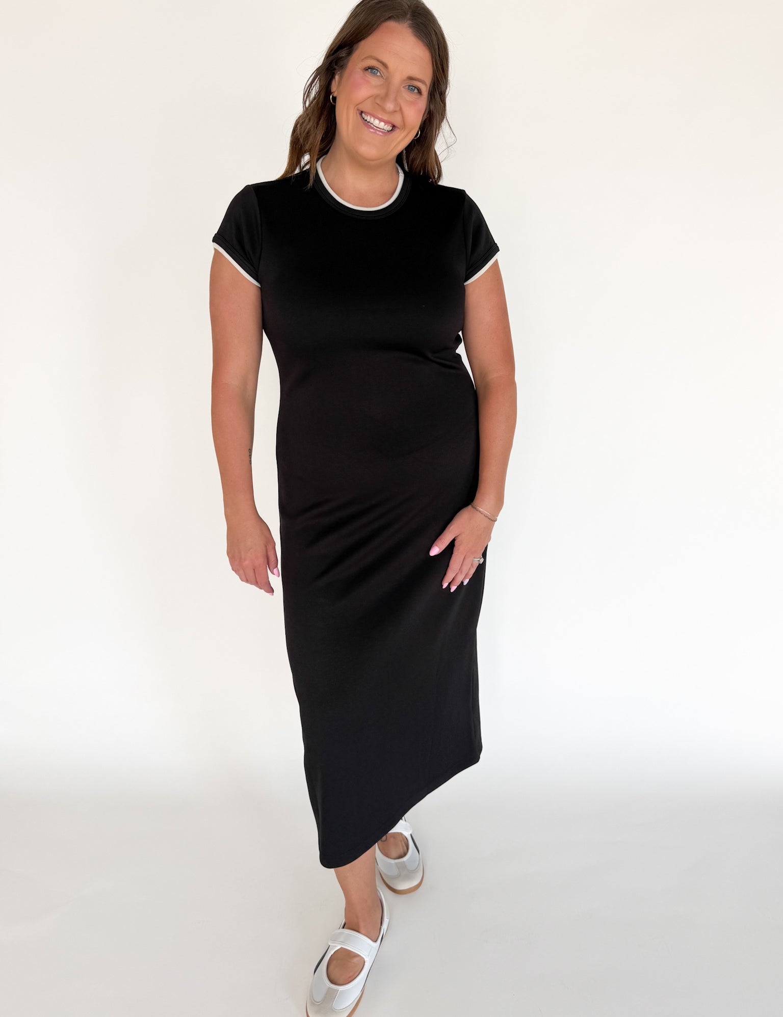 Scuba Midi Dress- Black Small