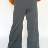 Cotton Slub Lounge Pant-Charcoal - Ana Patricia Boutique