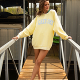 Lake Day Corded Crew- Yellow