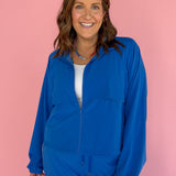 Windbreaker Active Jacket- Blue - Ana Patricia Boutique