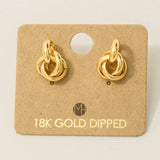 Metallic Knot Stud Earrings