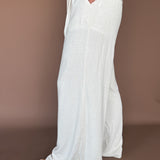Pleated Wide Leg Linen Pants