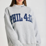 PHIL 4:13 Mock-Neck Sweatshirt