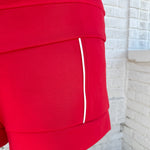 A Line Piping Shorts- Red - Ana Patricia Boutique