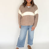 Chunky Knit Half Zip Sweater