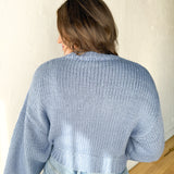 Argyle Crop Sweater- Blue