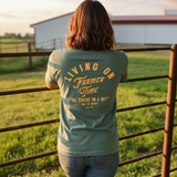 Living On Farmer Time Graphic Tee in Light Green