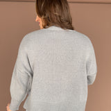 Cropped Sweater- Grey