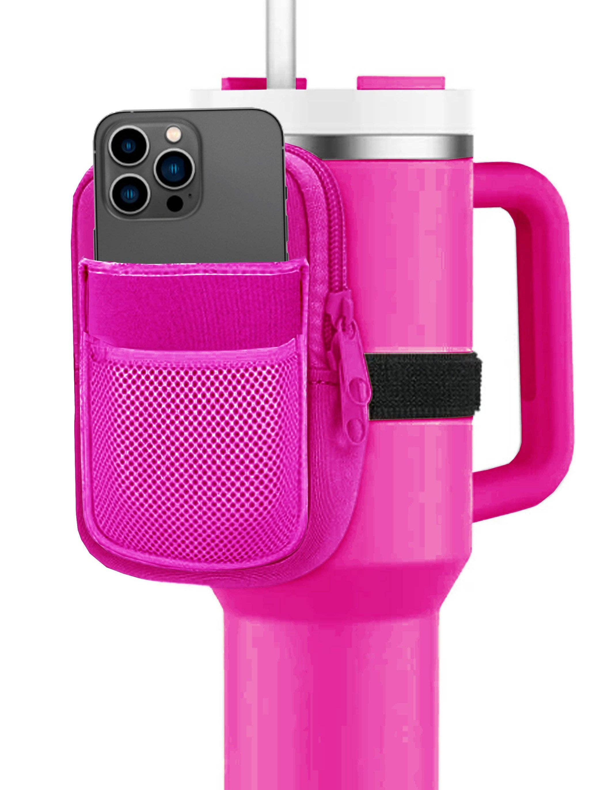 Hot Pink Tumbler ZIPPER POUCH: Hot Pink - Ana Patricia Boutique