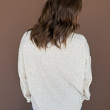 Oversized Henley Sweater- Oatmeal