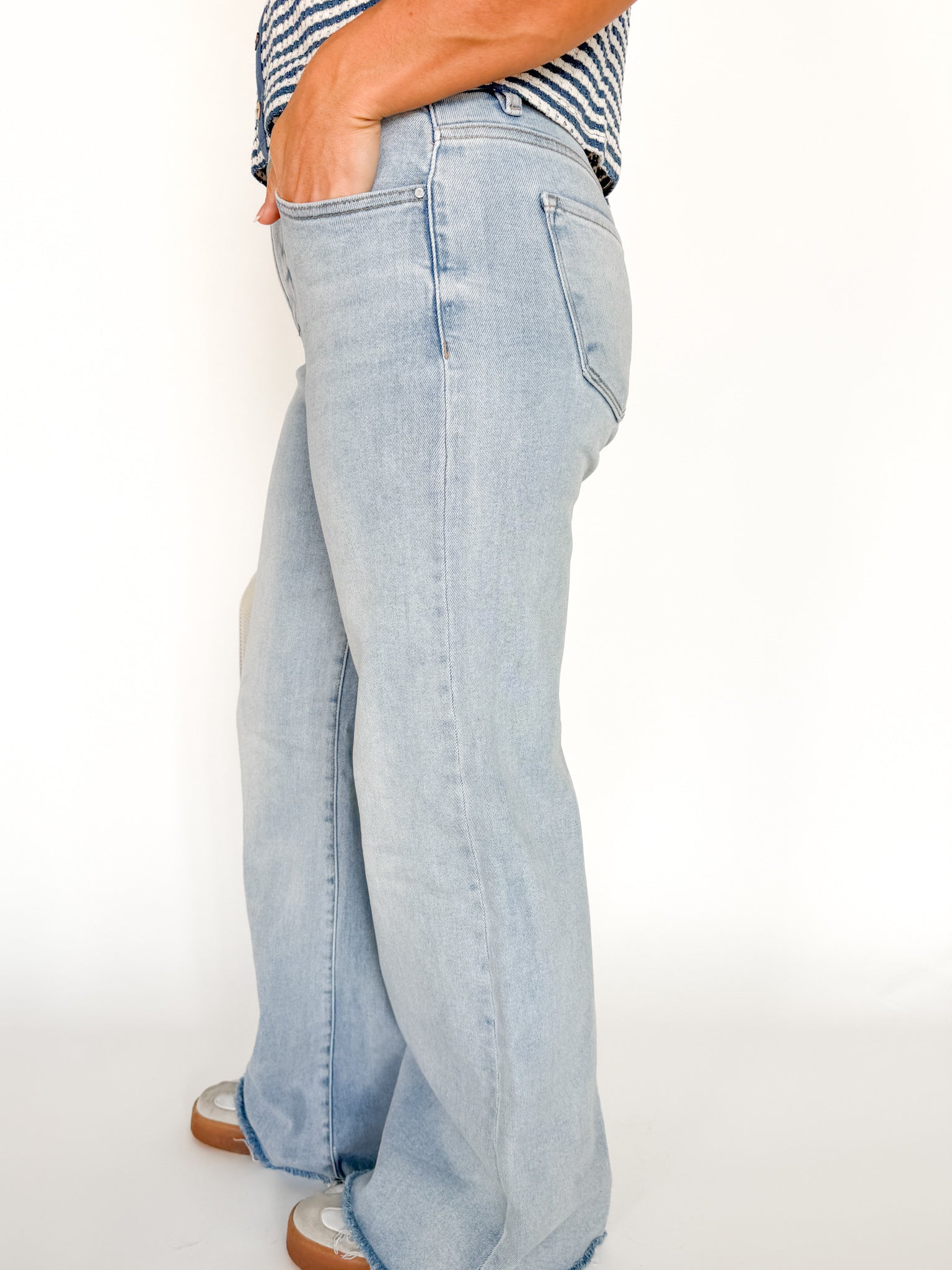 Tummy Control Mid Rise Wide Leg Jeans - Ana Patricia Boutique
