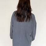 Mineral Wash Shacket-Deep Navy - Ana Patricia Boutique
