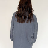 Mineral Wash Shacket-Deep Navy - Ana Patricia Boutique