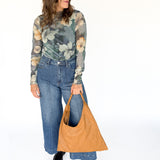 Mesh Floral Top- Blue
