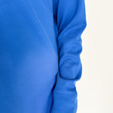 Luxe Ribbed Raglan Top-Blue