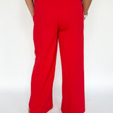 Jersey Track Pant- Red