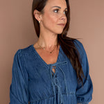 Front Tie Denim Dress - Ana Patricia Boutique