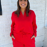 Raw Edge Set- Red - Ana Patricia Boutique