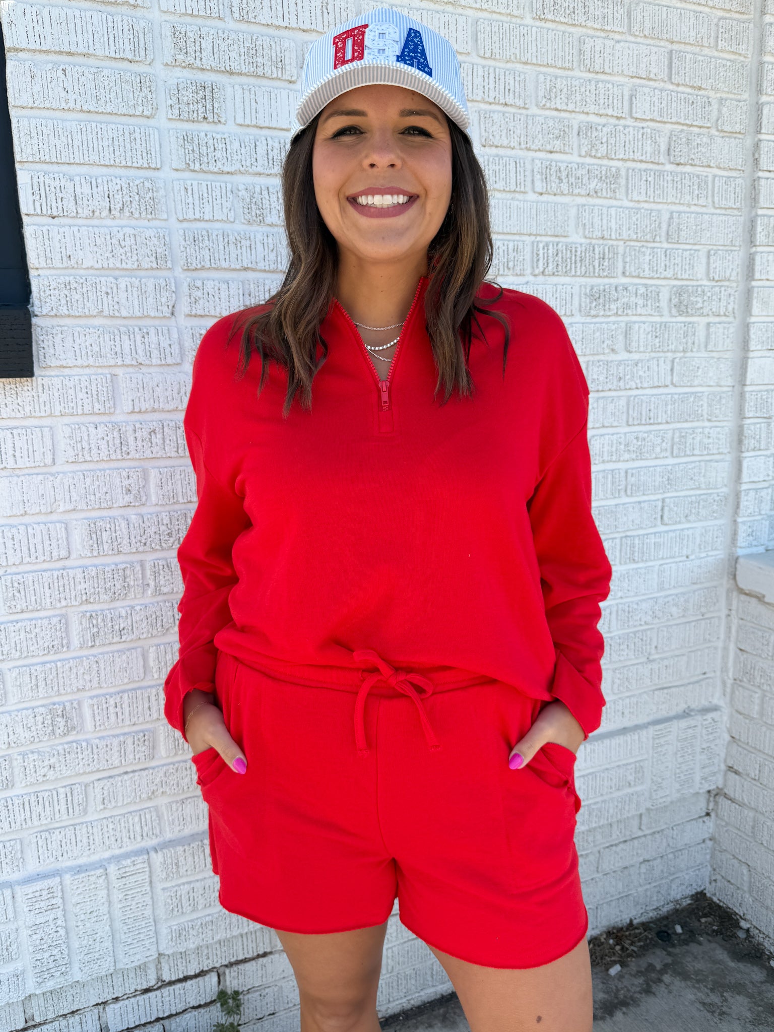 Raw Edge Set- Red - Ana Patricia Boutique