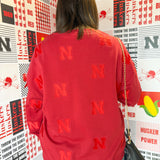 Nebraska Ritter Crewneck- Red