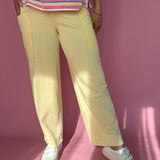 Mineral Wash Cargo Pant- Yellow
