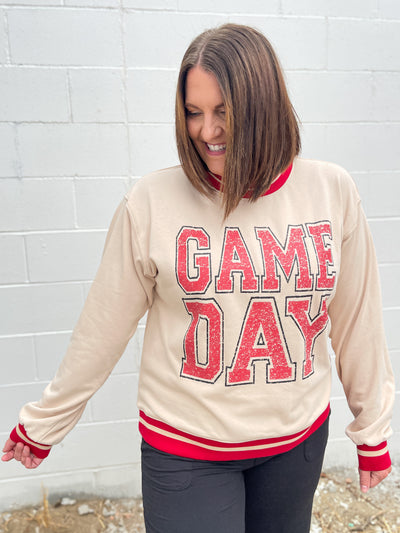 Game Day Pullover-Oatmeal