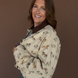 Horse Print Jacket