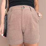 Classic Linen Shorts- Chocolate - Ana Patricia Boutique