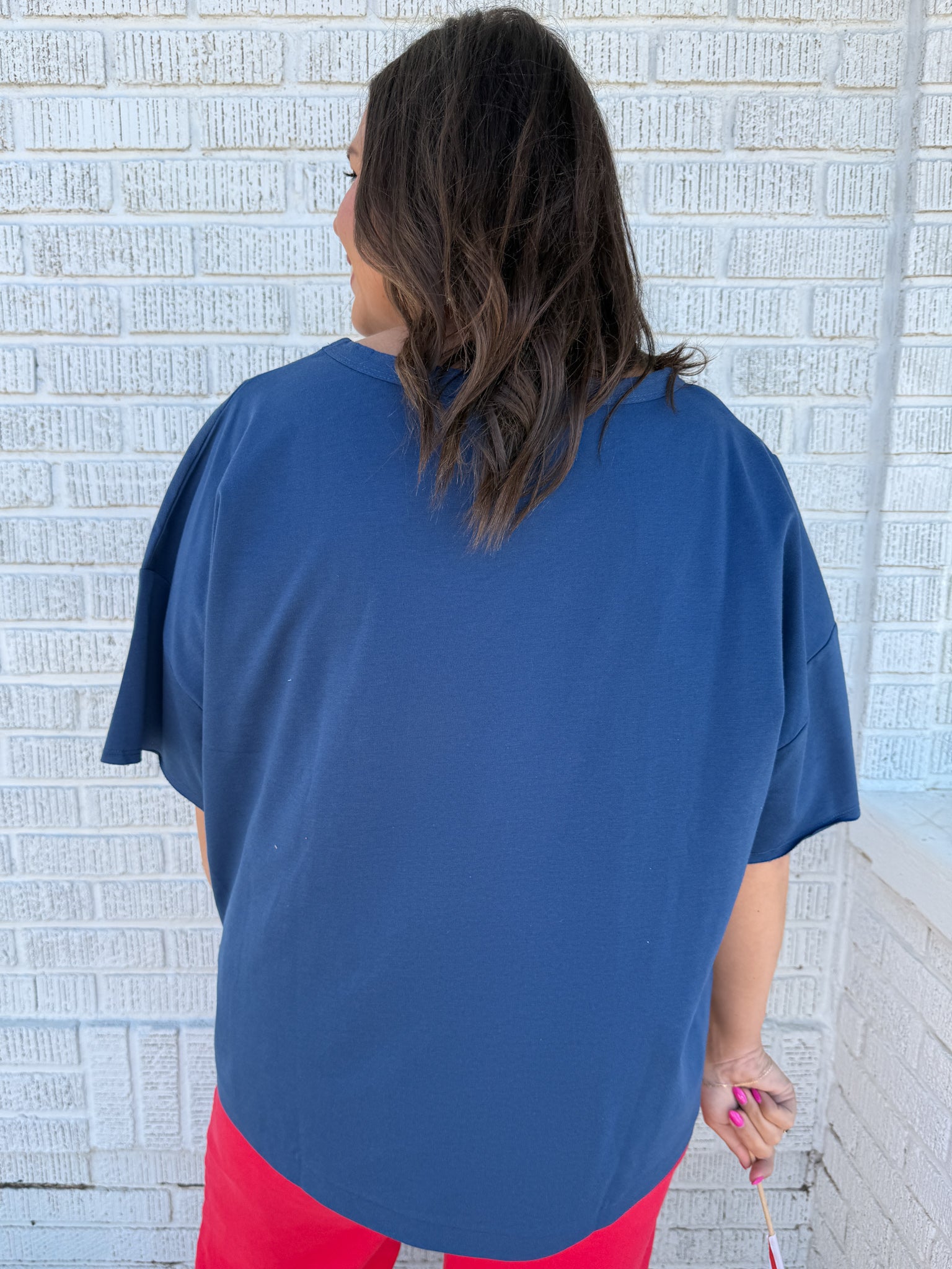 Stars & Stripes Patchwork Top- Blue - Ana Patricia Boutique