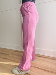 On Track Straight Leg Pants- Pink