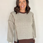 Oversized Waffleknit Pullover- Chocolate - Ana Patricia Boutique