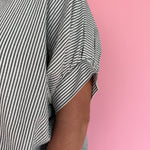 Striped Dolman Sleeve Top- Black - Ana Patricia Boutique