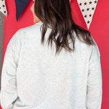 USA Patchwork Crewneck- Grey - Ana Patricia Boutique