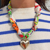 Scarf Necklace- Orange