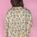 Floral Waffle Knit Top- Yellow - Ana Patricia Boutique