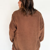 Fleece Pullover- Brown