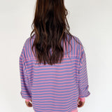 Stripe Comfy Pullover-Lavender/Pink - Ana Patricia Boutique