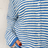 Piper Cardigan Mini Striped- Blue