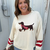 Wienie Dog Football Sweater