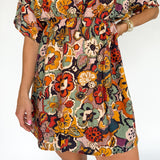 Kimono Sleeve Floral Dress - Ana Patricia Boutique
